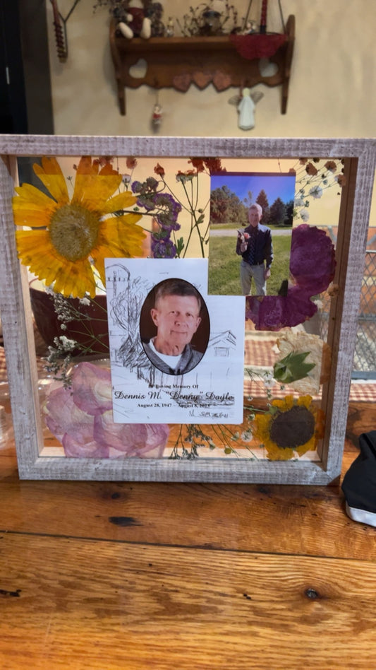 Funeral Pressed Flower Frame