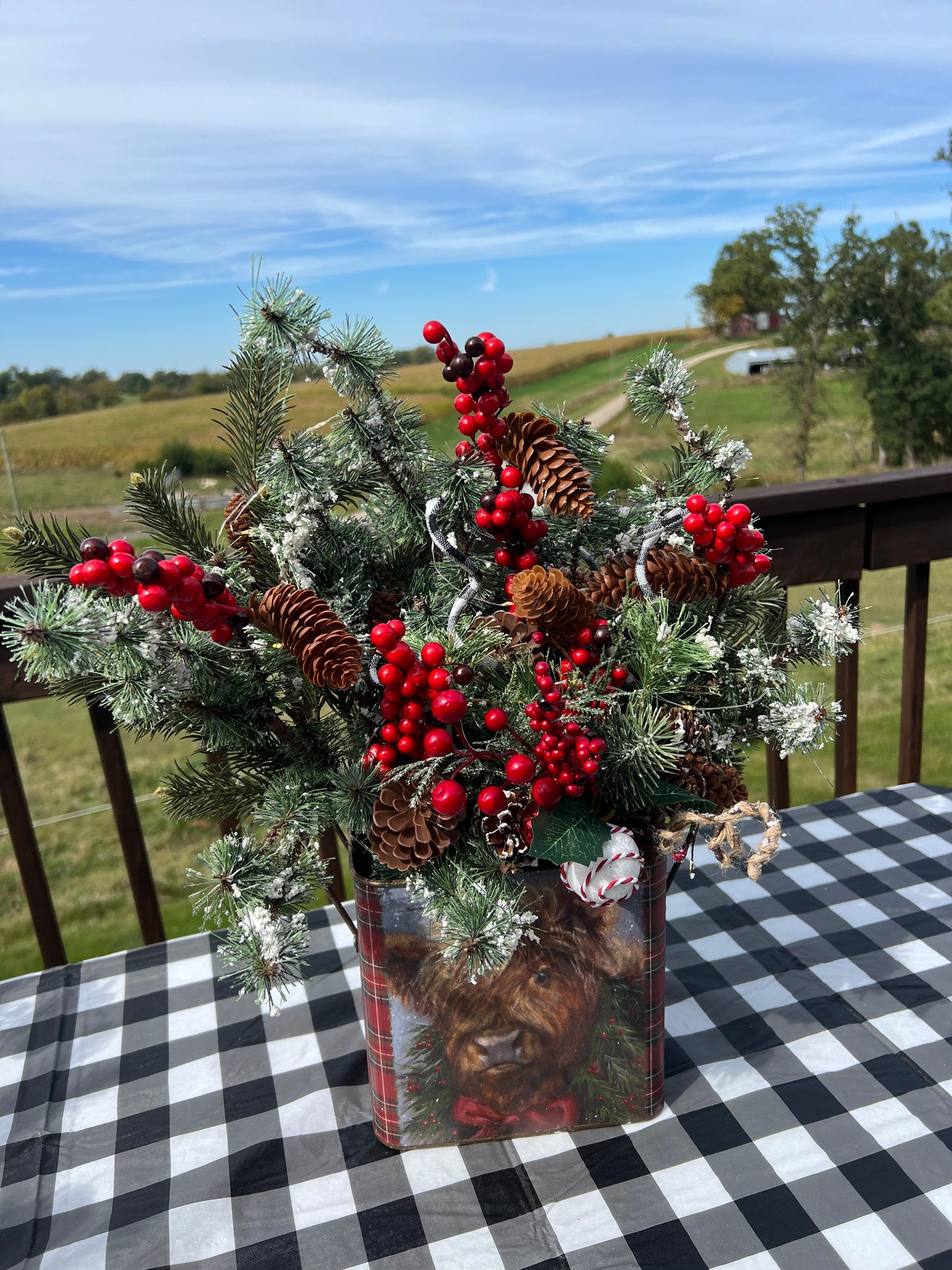 Highland Cow Porch Pot